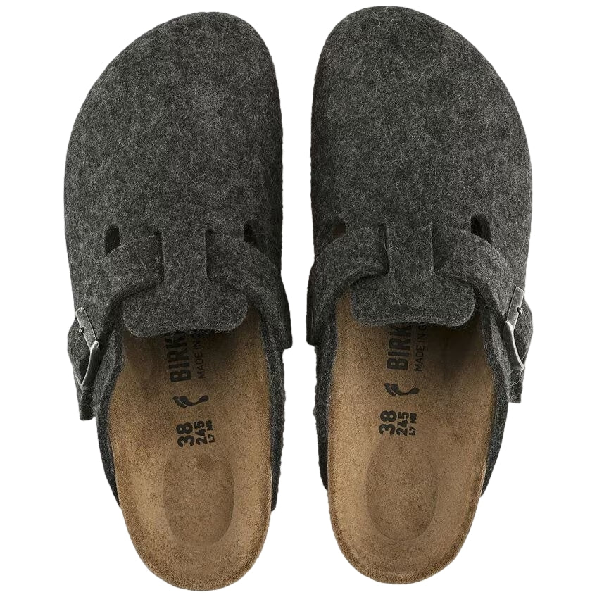 Birkenstock Boston Nova Felt Sko Mørkegrå - modostore.no