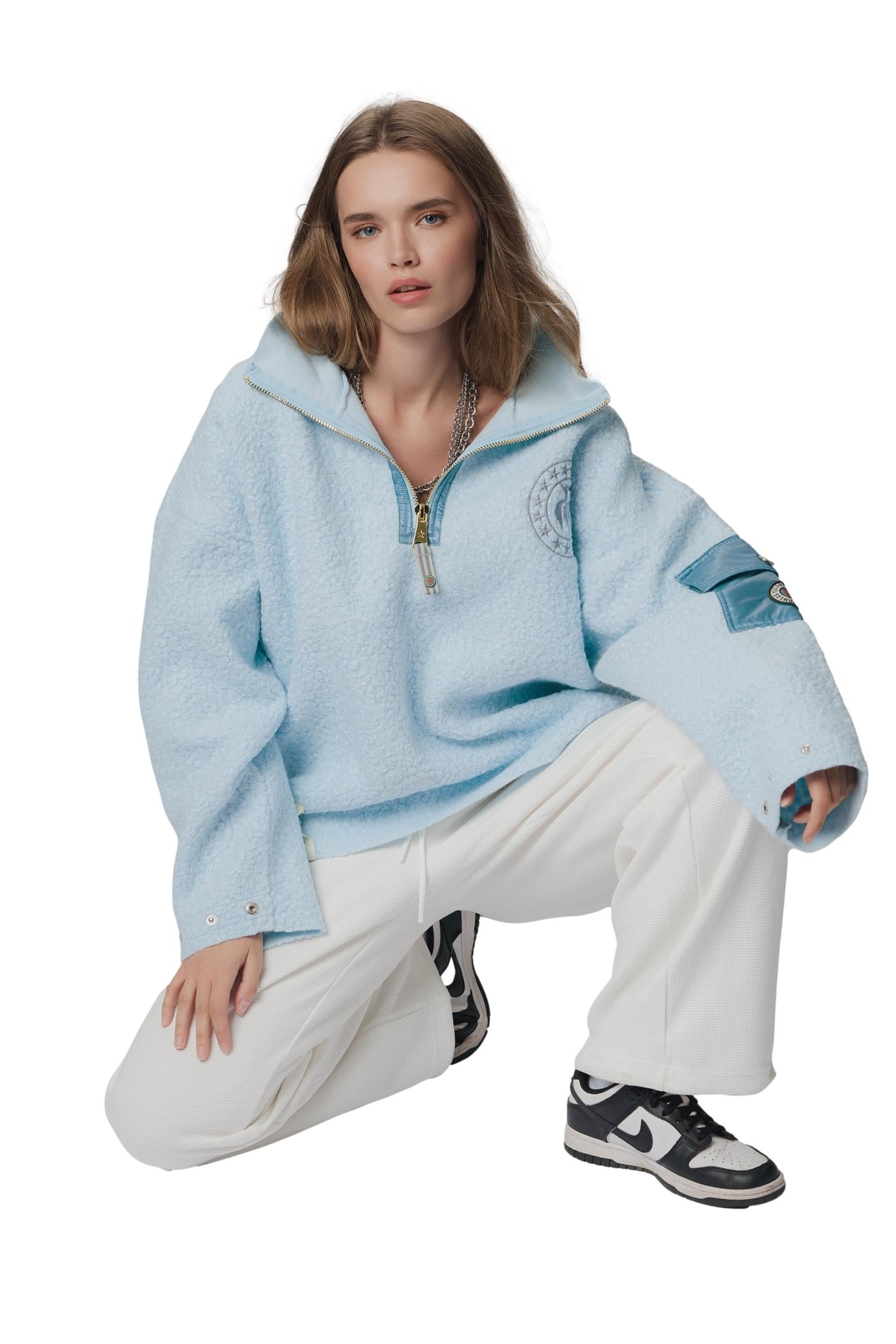 CAYA Nini Half Zip Light Blue Genser Lyseblå