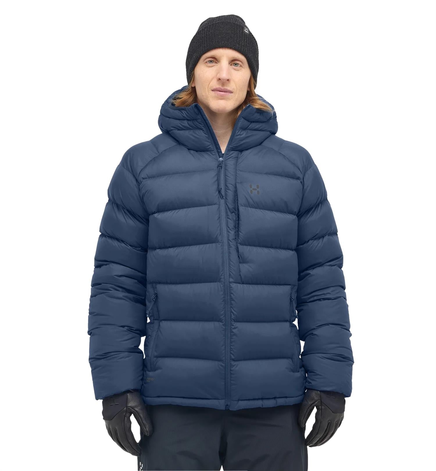 Haglöfs Rosson Down Hood Men Jakke Mørkeblå - modostore.no