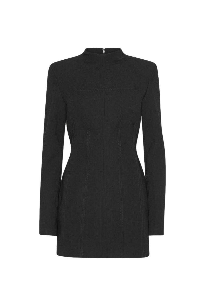 ROTATE Suiting LS Mini Dress Kjole Sort