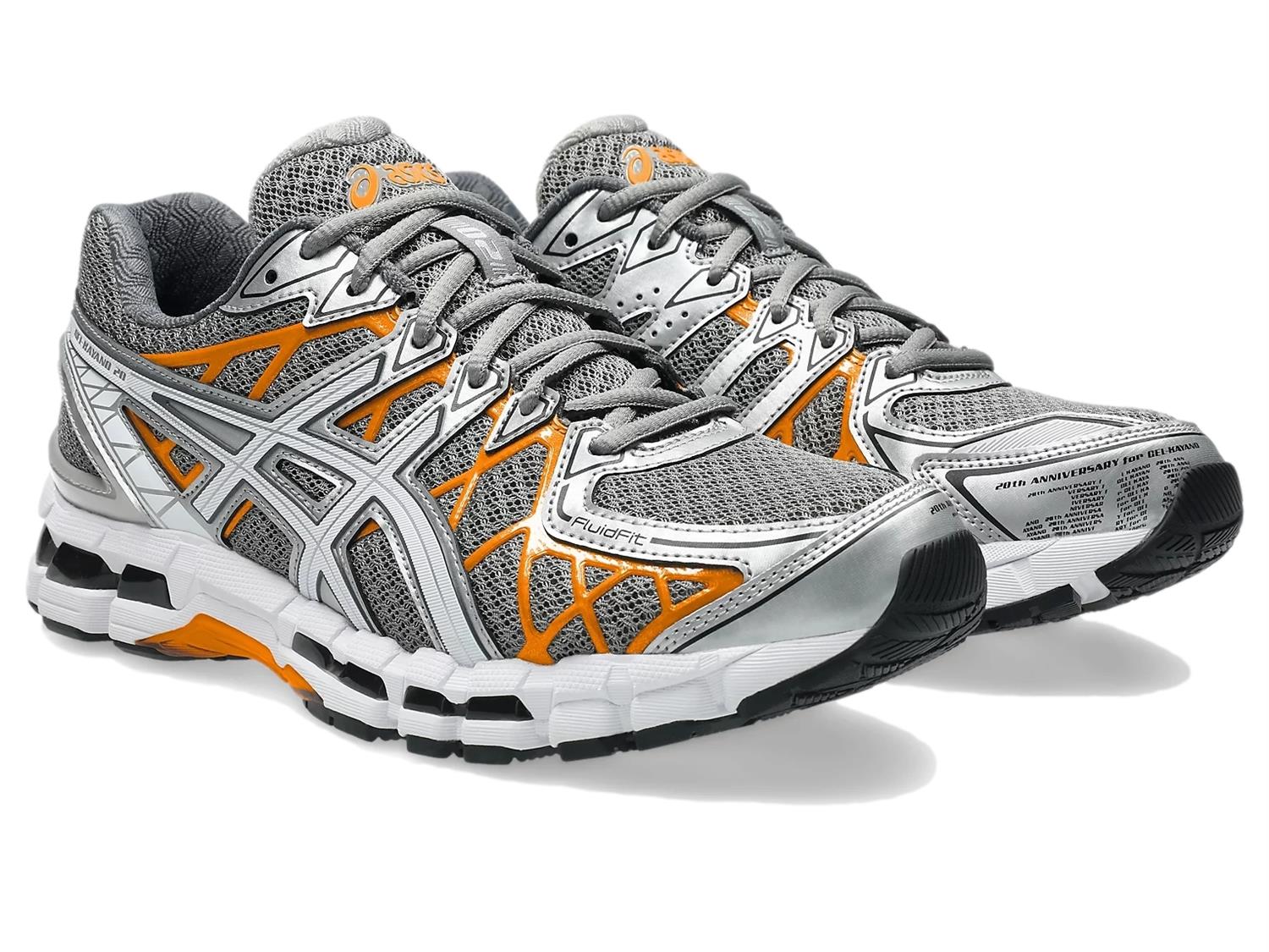 Asics GEL-KAYANO 20 Clay Grey/White Sko Grå Og Oransje - modostore.no