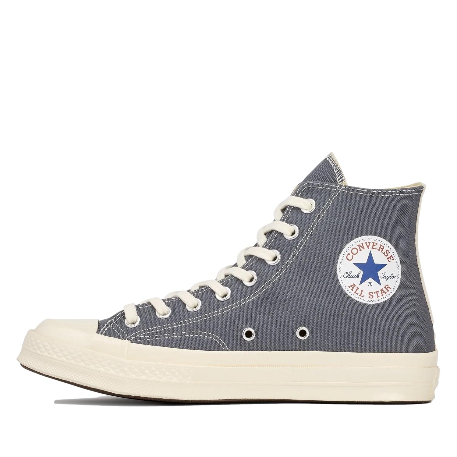 Comme des Garcons Play x Converse CDG BIG HEART HI TOP Grey Sko Grå - modostore.no