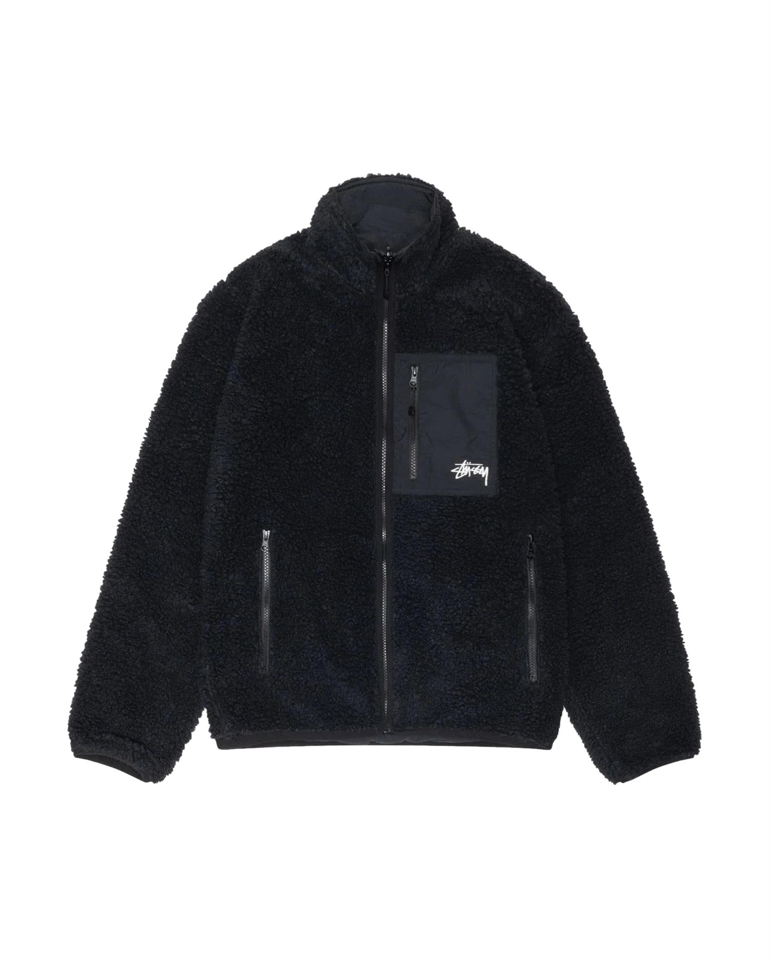 Stussy Sherpa Reversible Jacket Jakke Sort - modostore.no