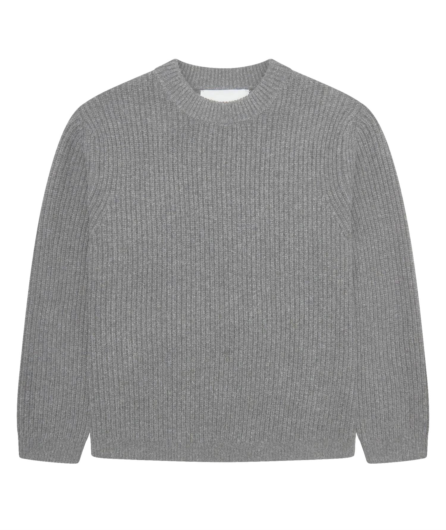 Garment Project Boxy Wool Knit Genser Lys Grå Melert
