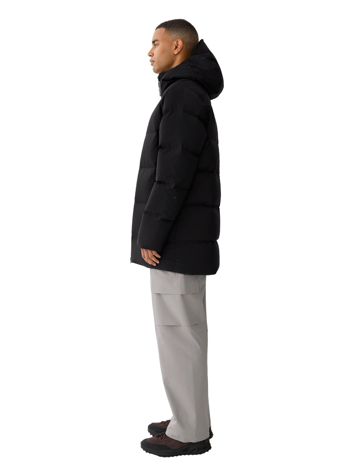 Blæst Urke Down Coat Black Jakke Sort