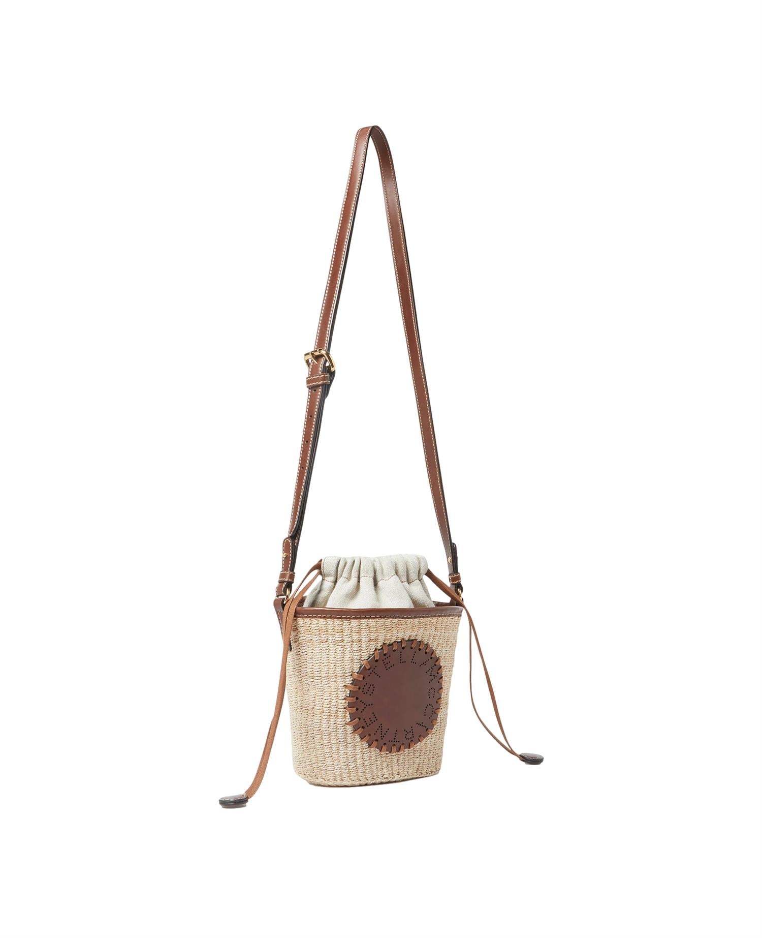 Stella McCartney Crossbody Bag Eco Abaca Basket Veske Brun/Beige - modostore.no