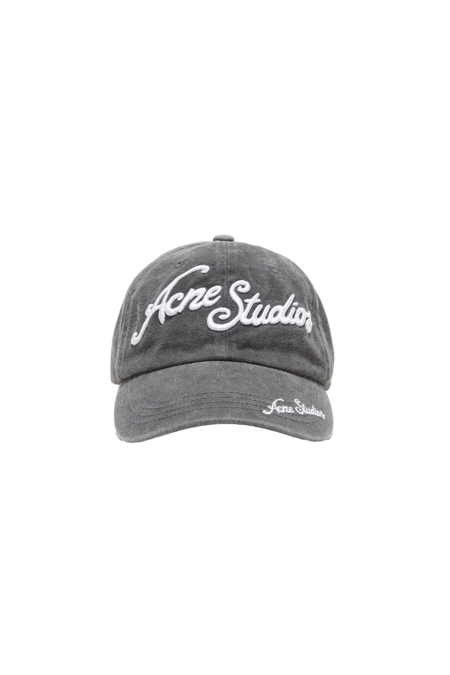 Acne Logo Cap Caps Vasket Sort - modostore.no