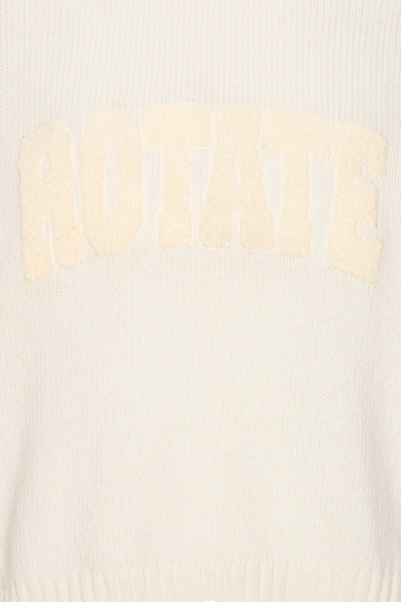 ROTATE Crewneck Sweater Genser Off-White