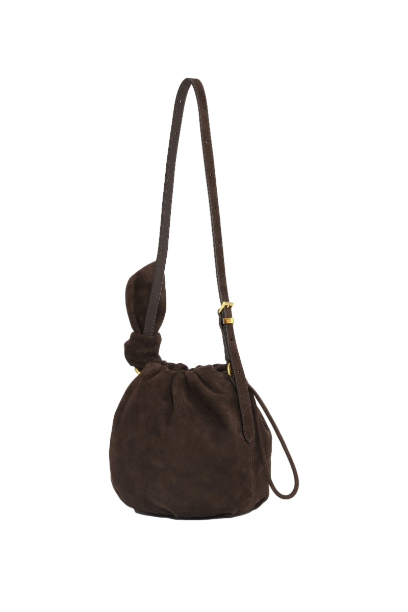 ROTATE Suede Bon Bon Bag Veske Mørkebrun - modostore.no