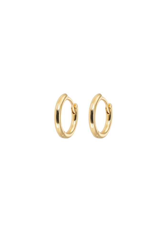 Emilia by Bon Dep Small Gold Hoops Øredobber Gull