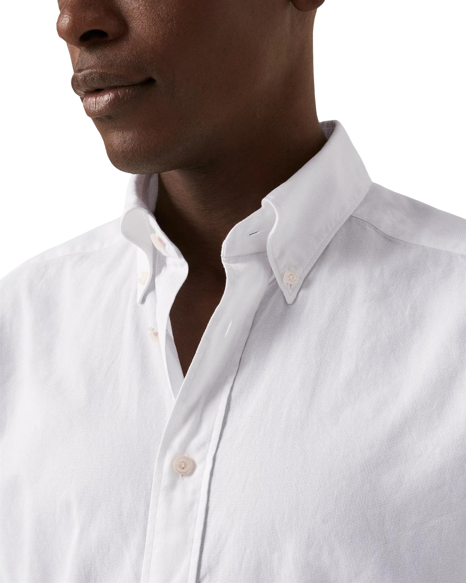 Eton White Oxford Shirt Skjorte Hvit - modostore.no