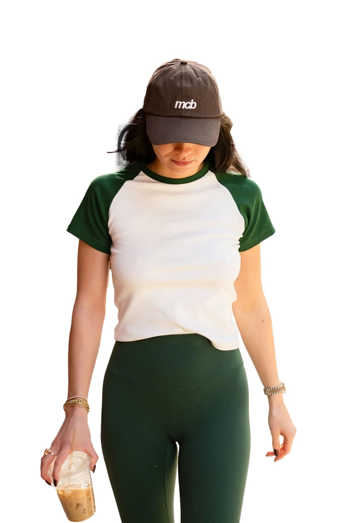 MCB Sportswear Baseball Tee T-shirt Hvit Og Grønn - modostore.no