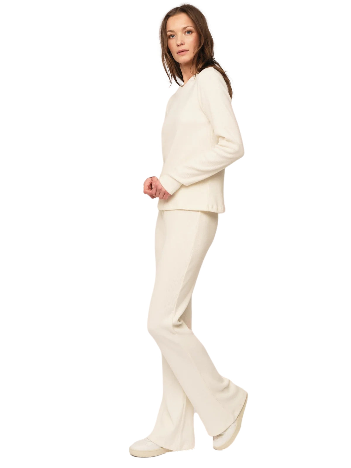 Once Untold Daniela Rib Trouser Bukse Off-White - modostore.no