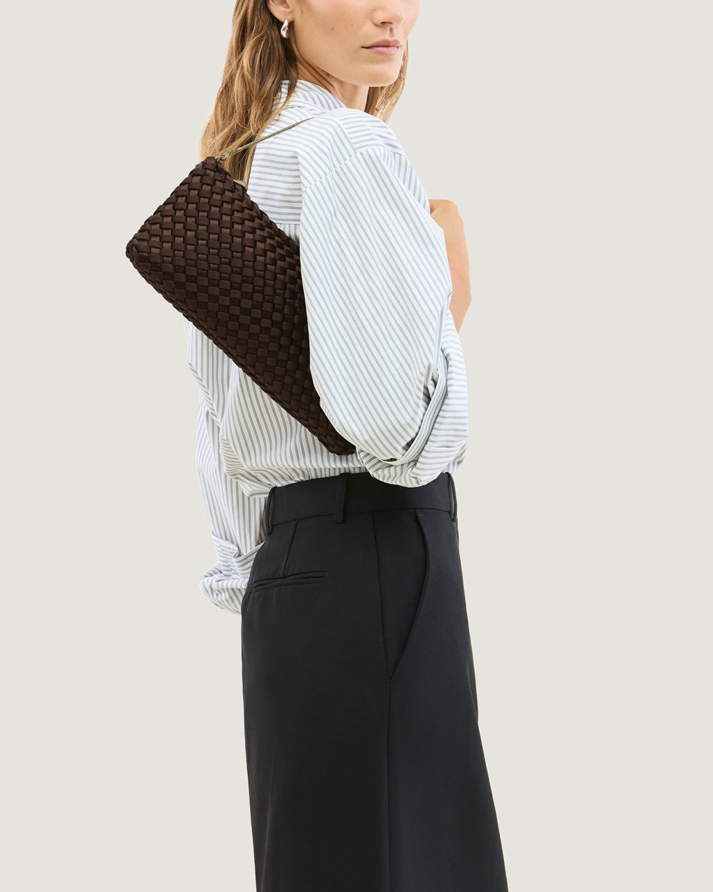 Naghedi Gala Clutch Satin Veske Mørkebrun