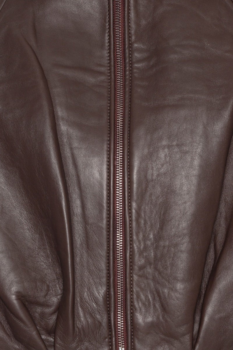 ROTATE Bonded Leather Jacket Kjole Mørkebrun