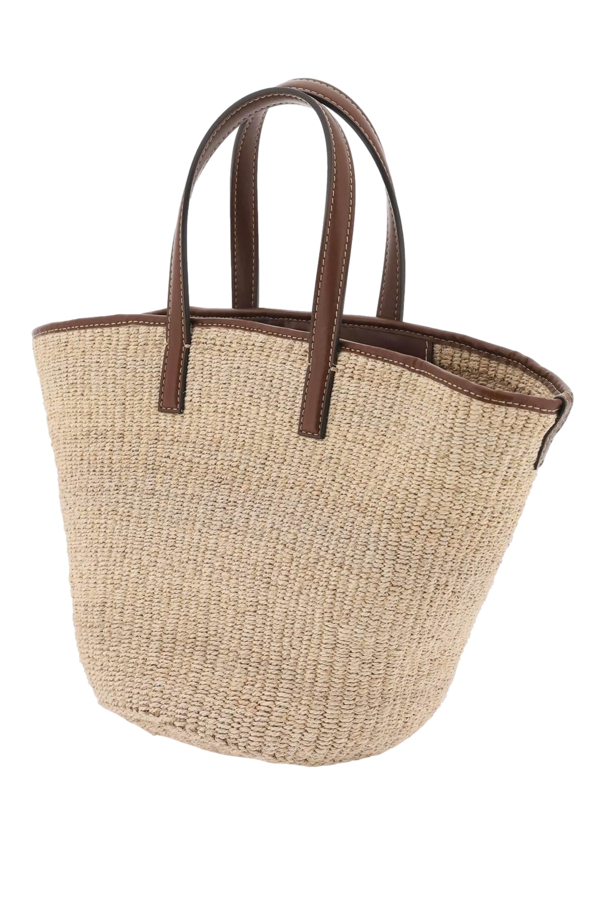 Stella McCartney Shoulder Bag Eco Abaca Basket Veske Brun/Beige - modostore.no