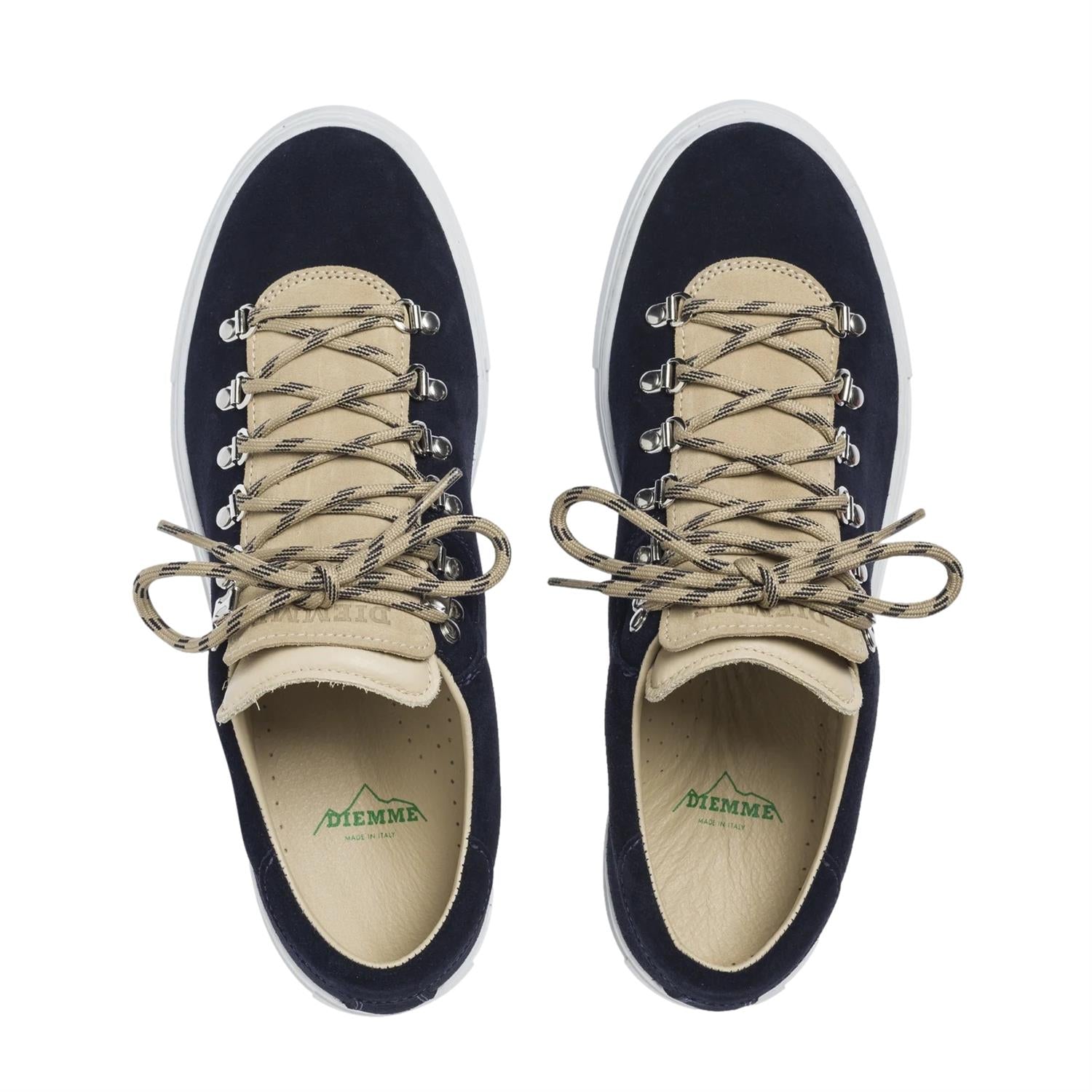 Diemme Marostica Low Navy Suede Mix Sko Blå Og Beige