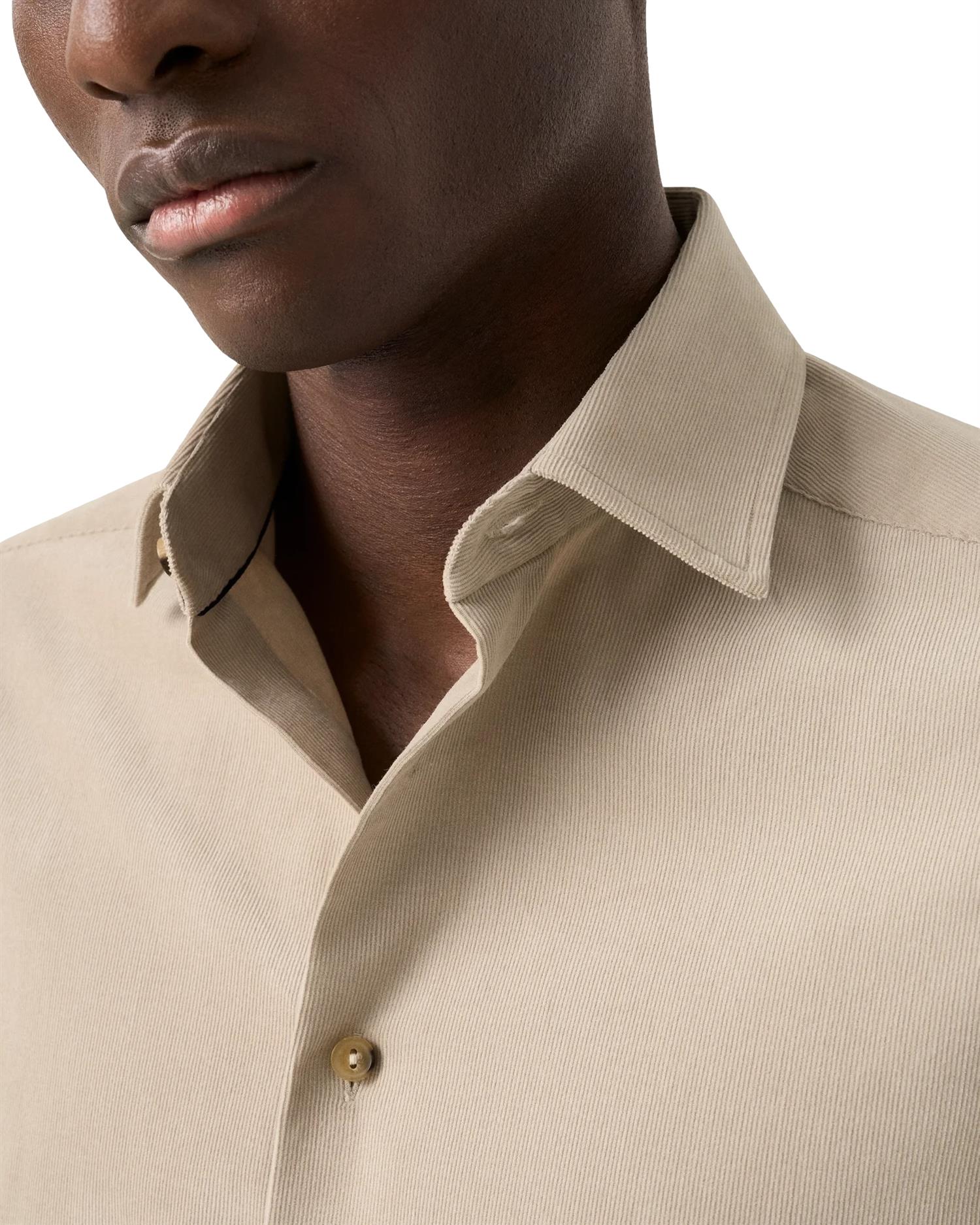 Eton Solid Corduroy Shirt Skjorte Lys Brun