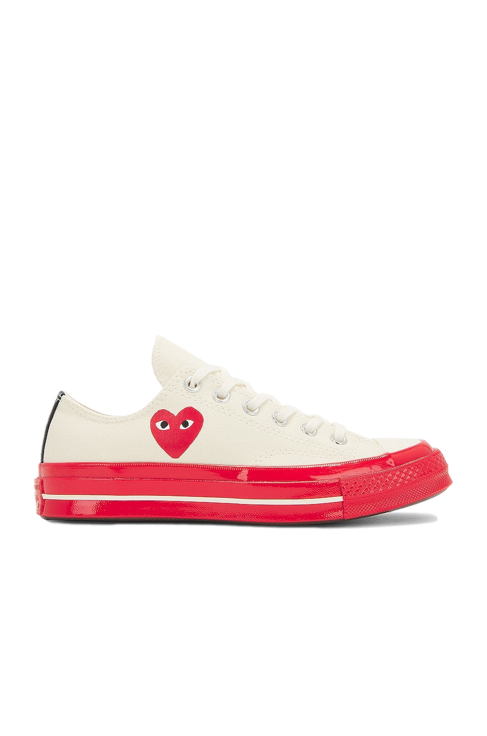 Comme des Garcons Play x Converse CDG Red Sole Low Top White Sko Off-White - modostore.no