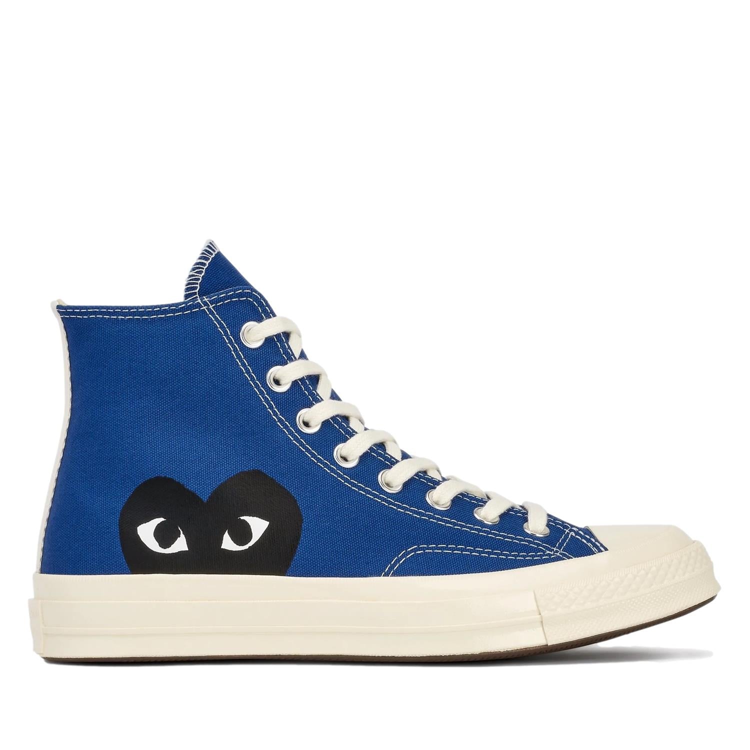 Comme des Garcons Play x Converse CDG BIG HEART HI TOP Blue Sko Blå - modostore.no