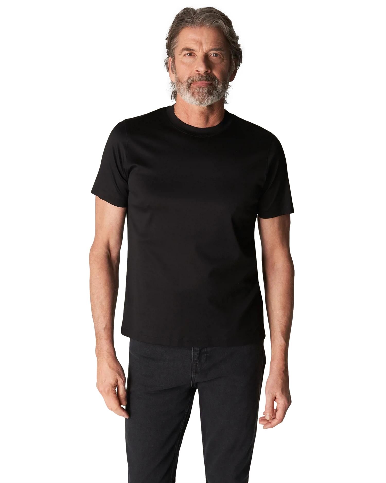 Eton Filo di Scozia T-shirt T-shirt Sort - modostore.no