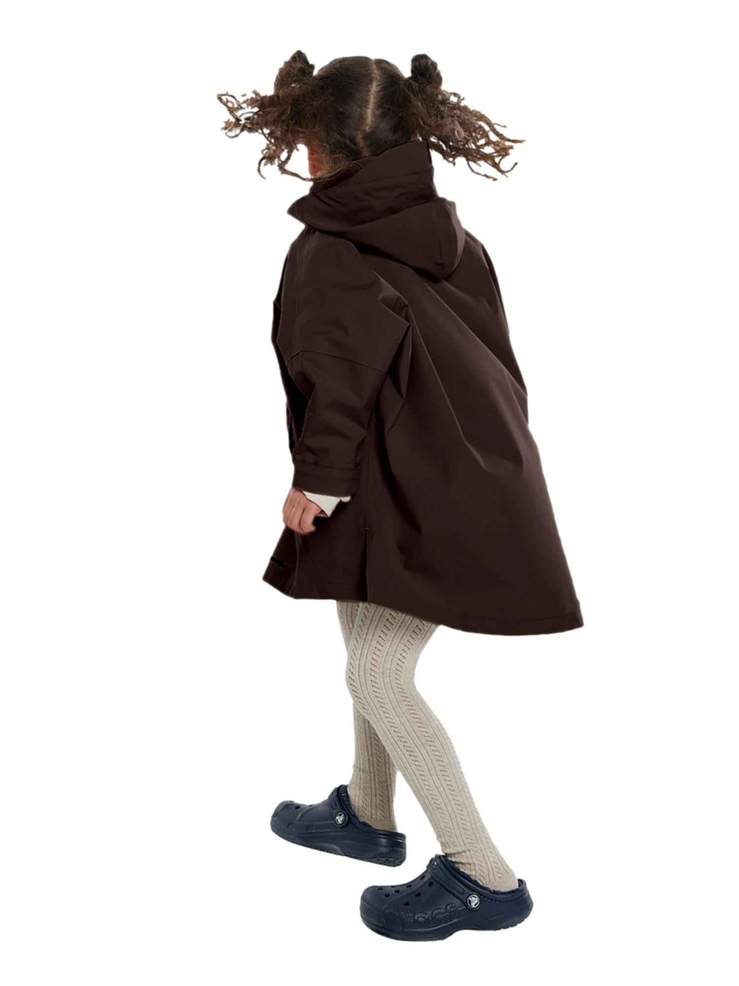 Blæst Aalesund Mini Poncho Java Jakke Brun - modostore.no