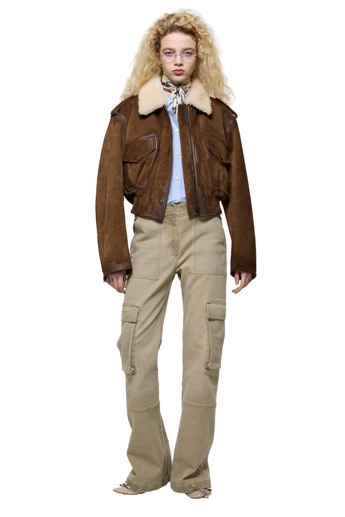 Acne Twill Cargo Trousers Bukse Cargo Beige