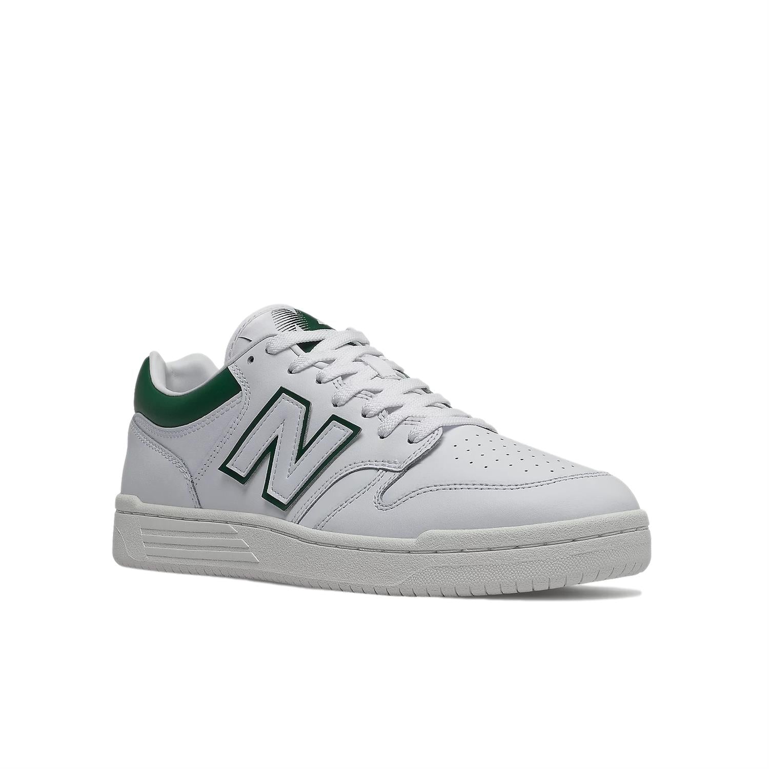 New Balance BB 480 LGT Sko Hvit Og Grønn - modostore.no