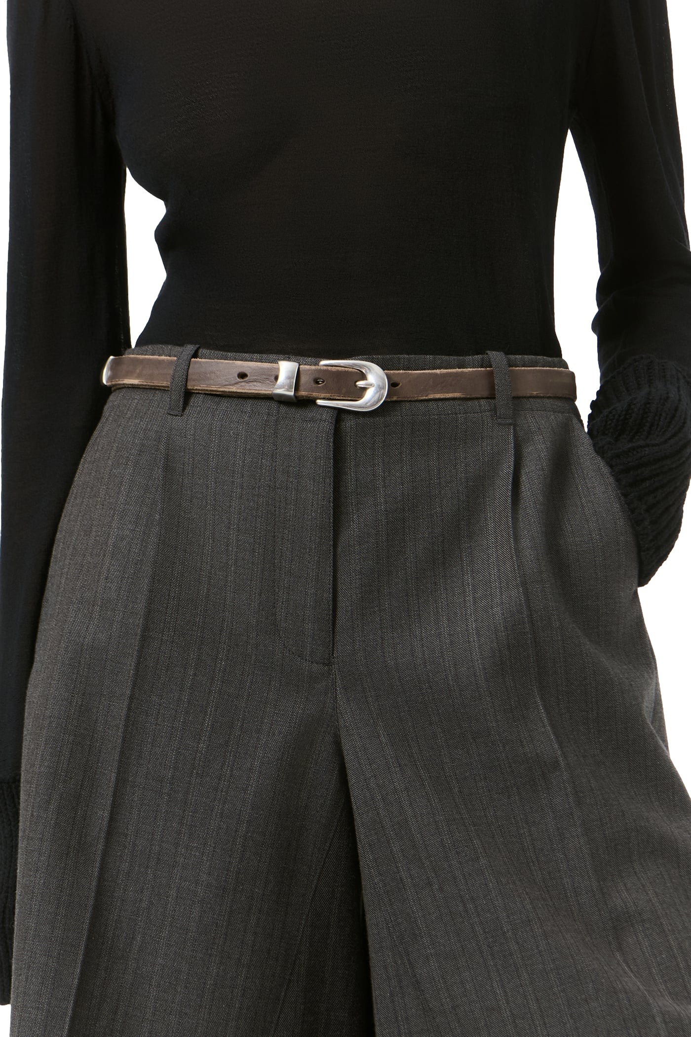 Our Legacy 2 CM Belt Belte Gråbrun