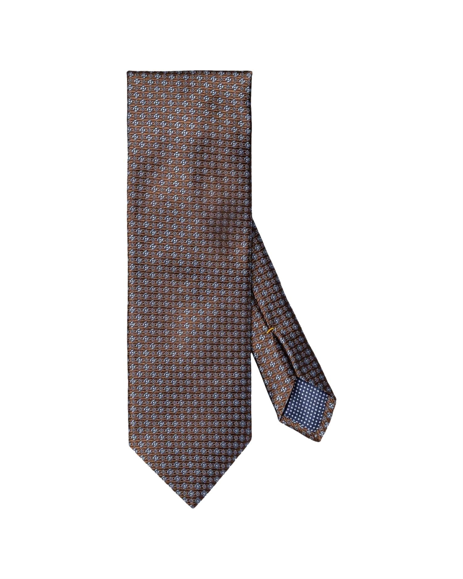Eton Floral Woven Silk Tie Slips Burgunder Mønster