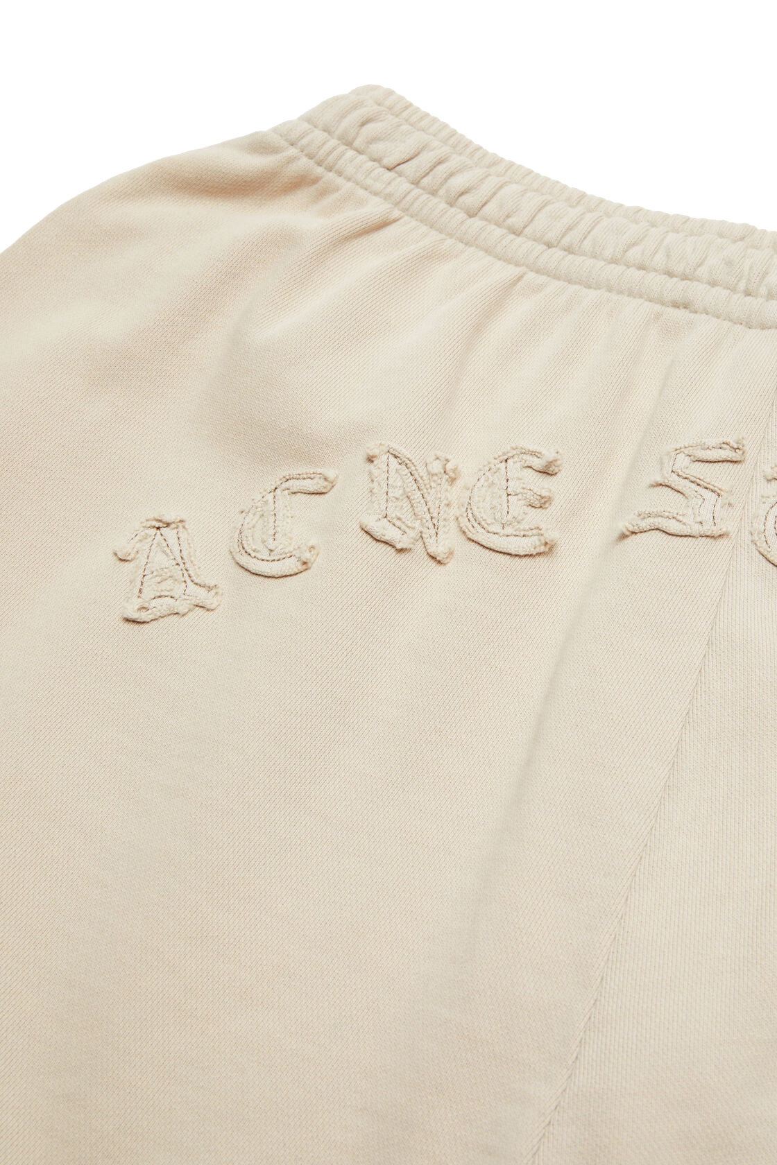 Acne Logo Sweatpants Bukse Beige Grå - modostore.no