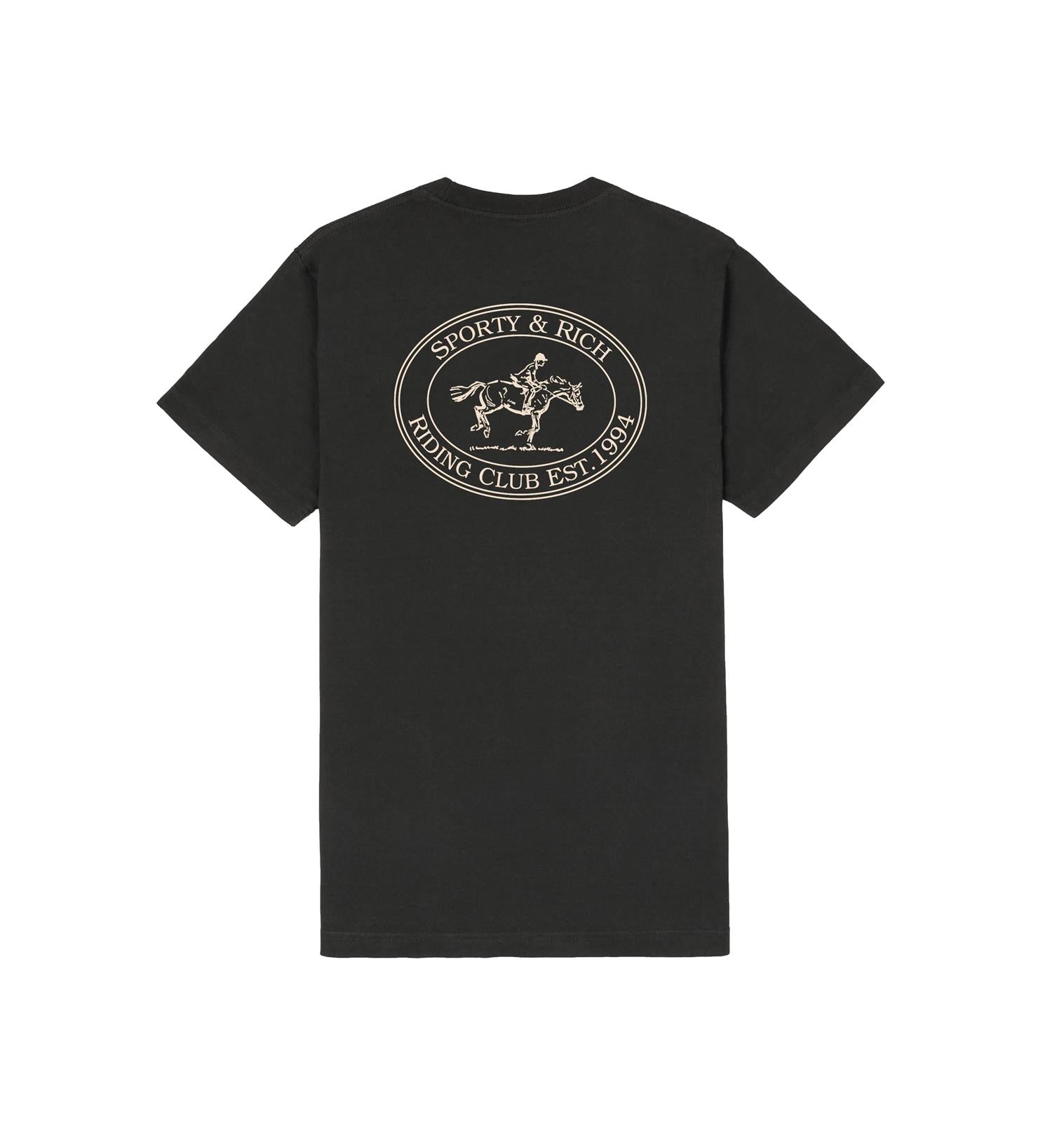 Sporty & Rich Riding club t-shirt T-shirt Sort - modostore.no