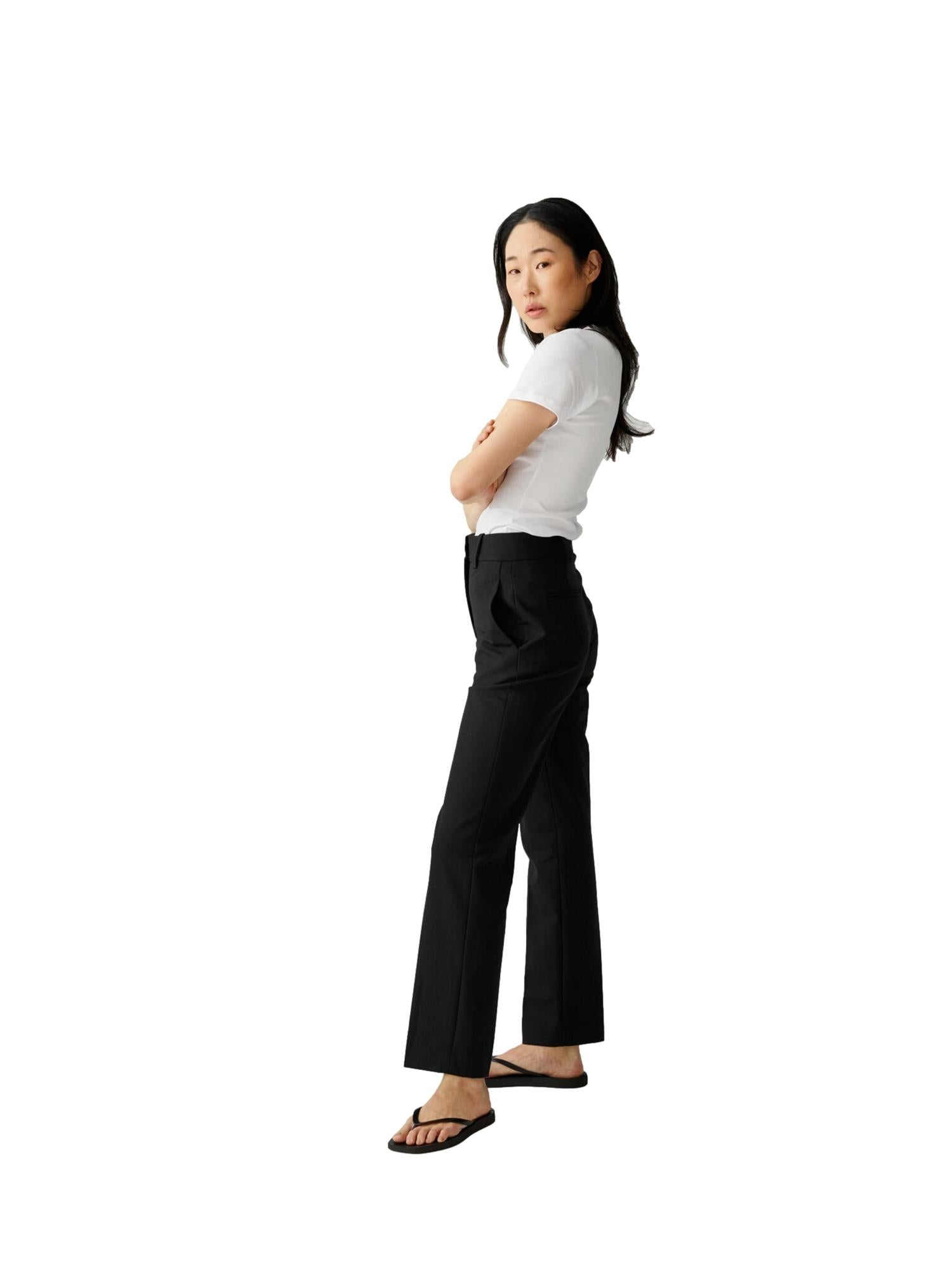 Julie Josephine Cigarette Trouser Dressbukse Sort - modostore.no