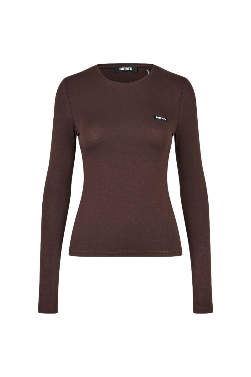 ROTATE Long Sleeve T-Shirt Genser Brun