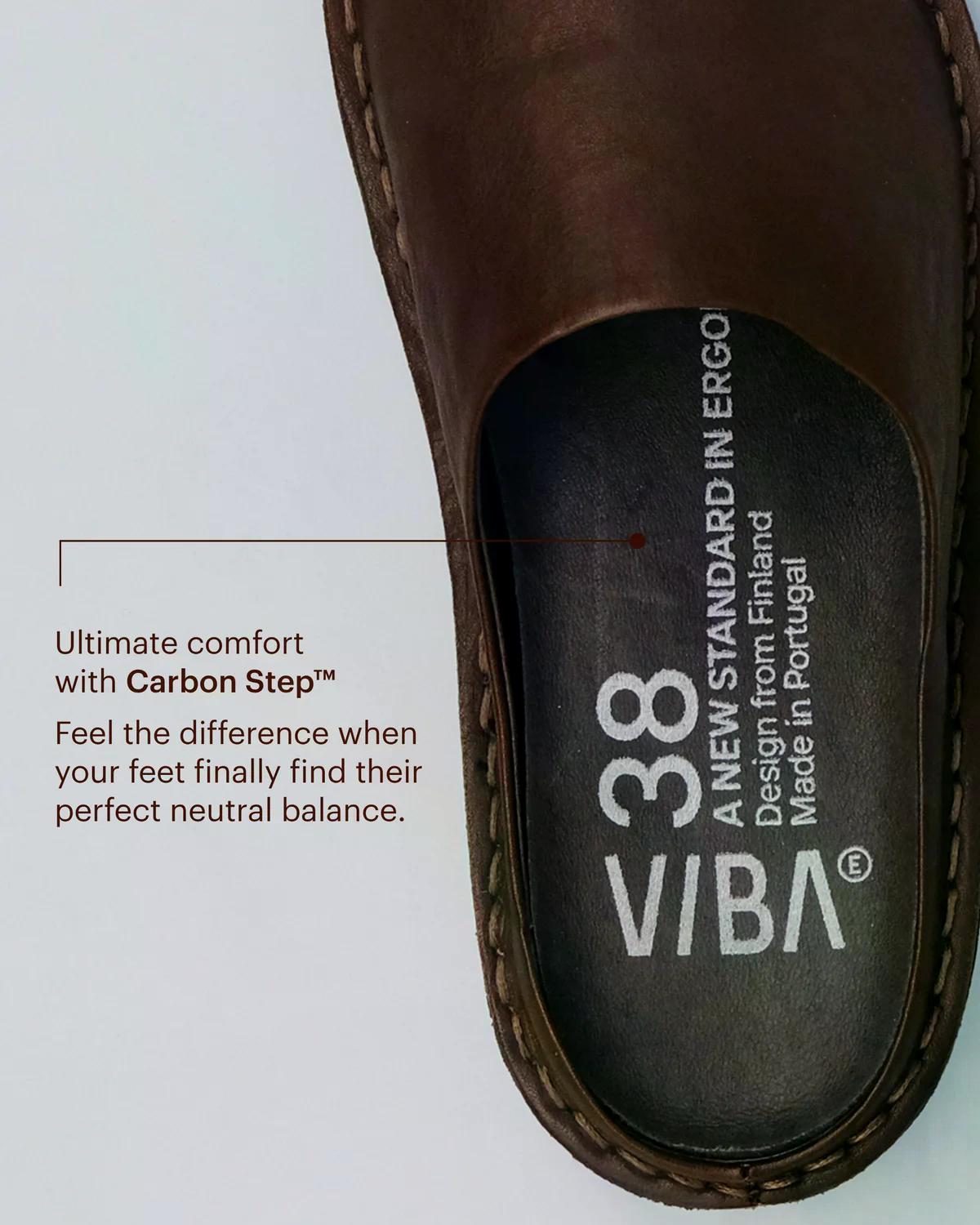 VIBAe Roma Cocoa Brown sko i mørkebrunt skinn med rund tå og lave hæler, perfekt for hverdagsbruk.