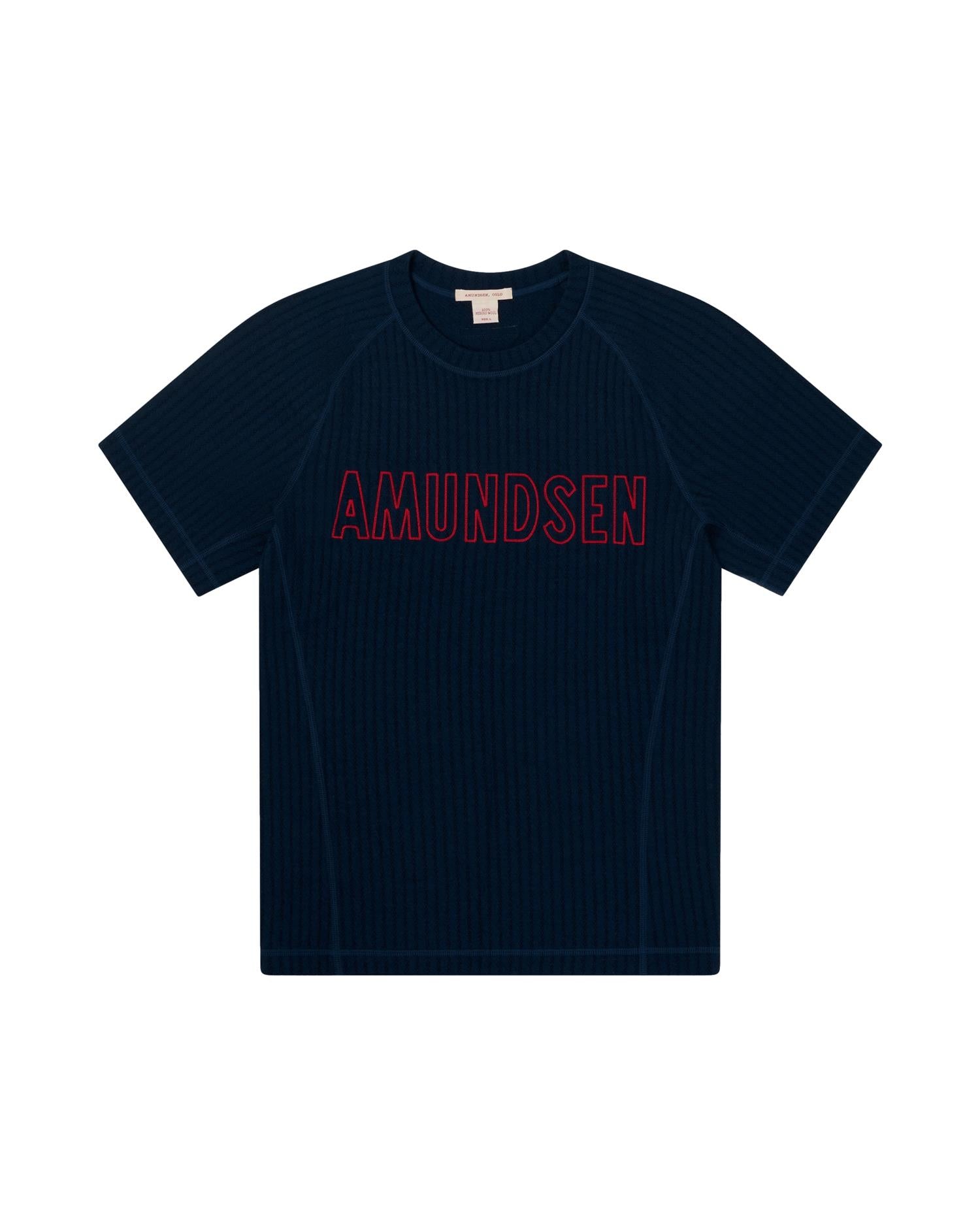 Amundsen Hero's Hide Tee Mens Ullundertøy Navy
