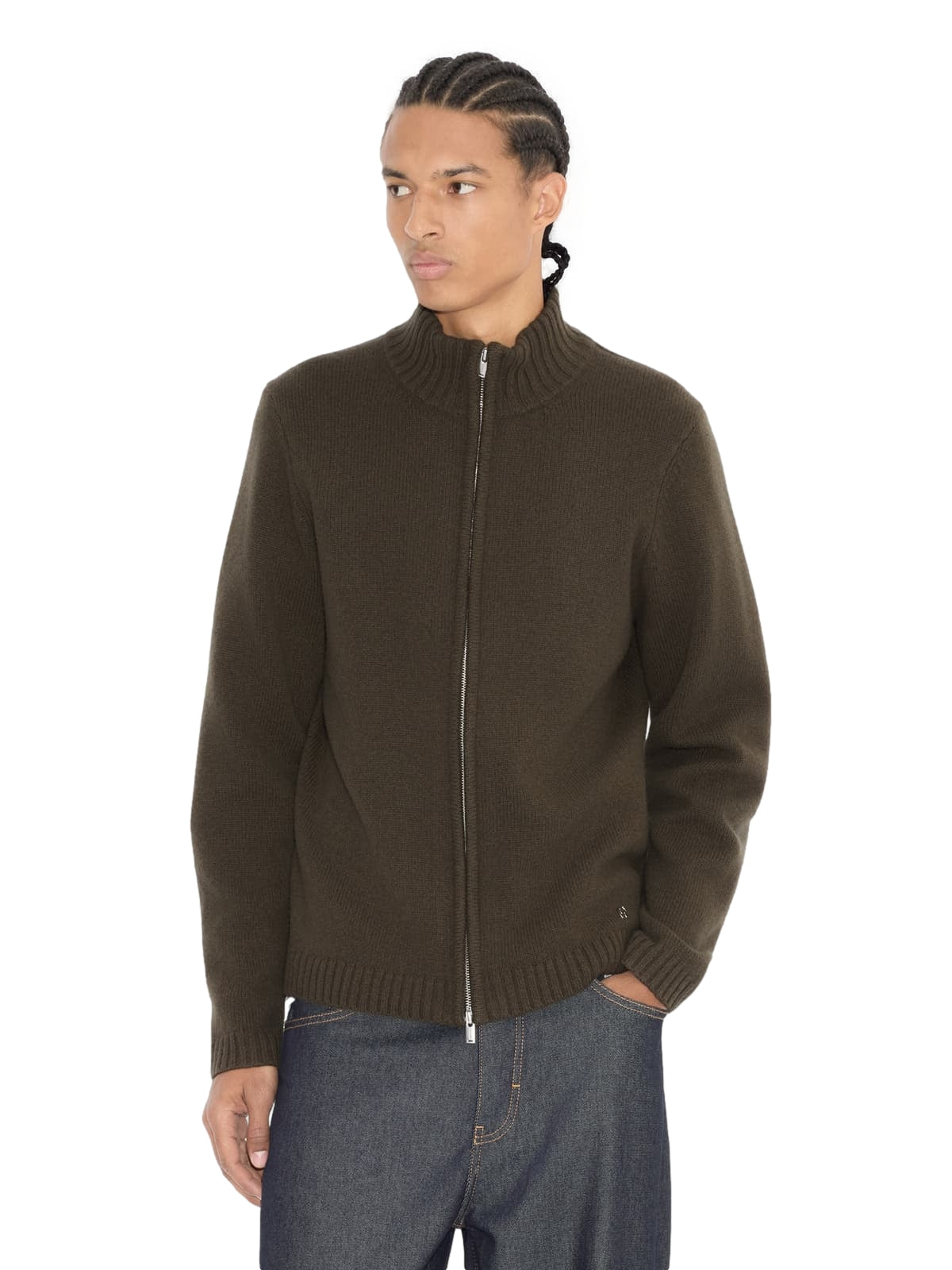 Holzweiler Andreas Zip-Up Cardigan Cardigan Mørkegrønn