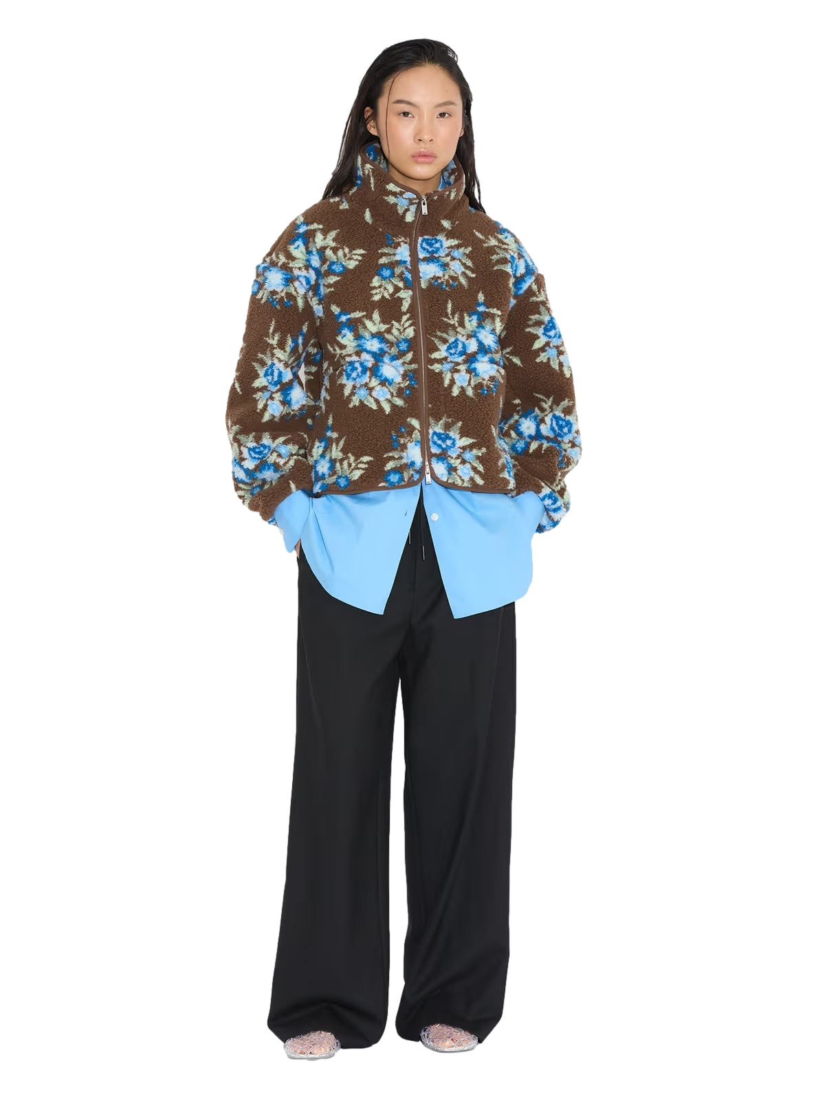 Holzweiler Rype Fleece Jacket Jakke Brun Mønster - modostore.no