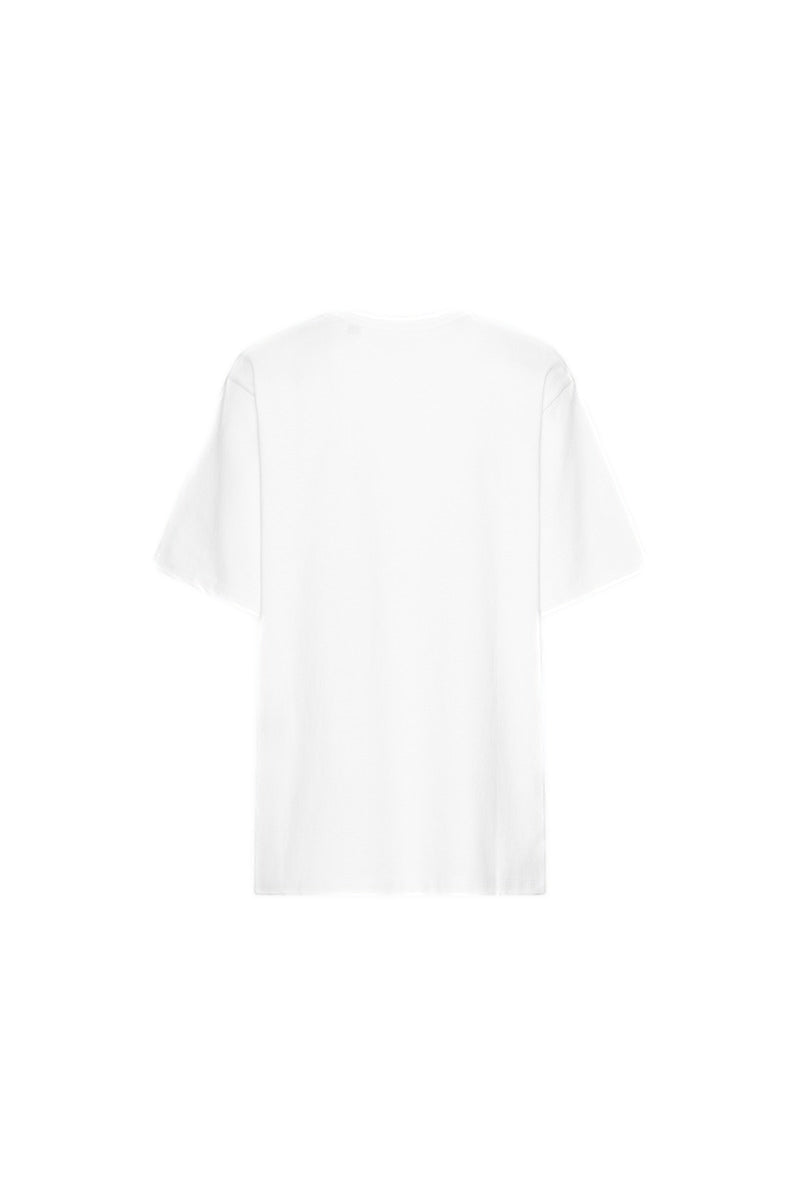 ROTATE Jersey Oversized T-Shirt Topp Hvit