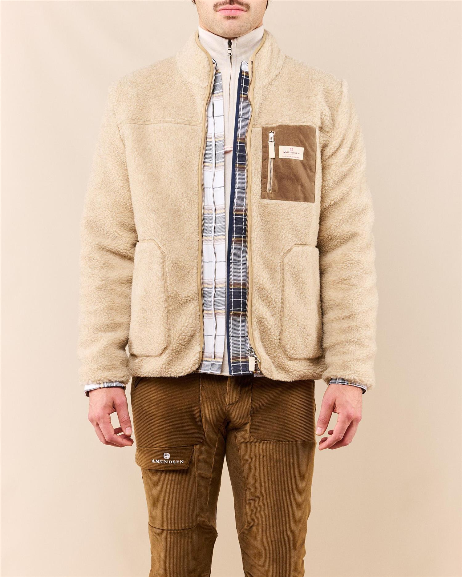 Amundsen Heroes Wool Fleece Jacket Mens Jakke Brun/Beige
