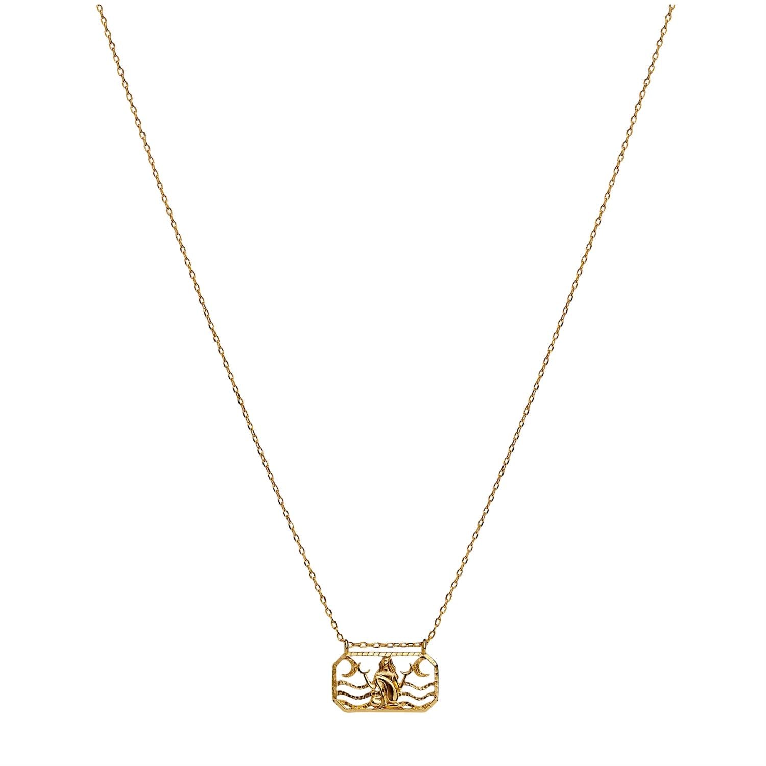 Maanesten Zodiac Cancer Necklace Kreps Smykke Gull - modostore.no