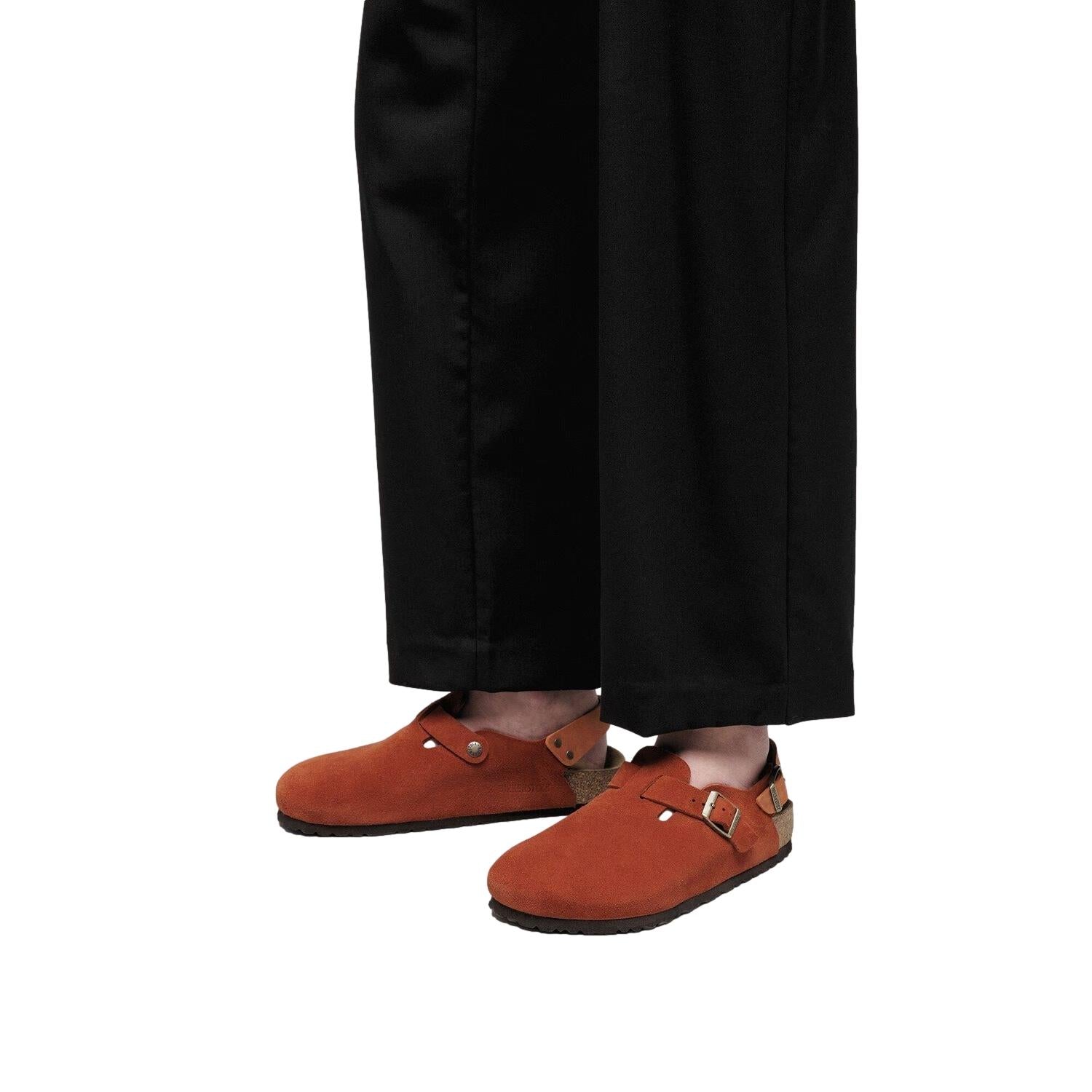 Birkenstock Tokio Suede Leather Rust Narrow Sko Mørkeoransje - modostore.no