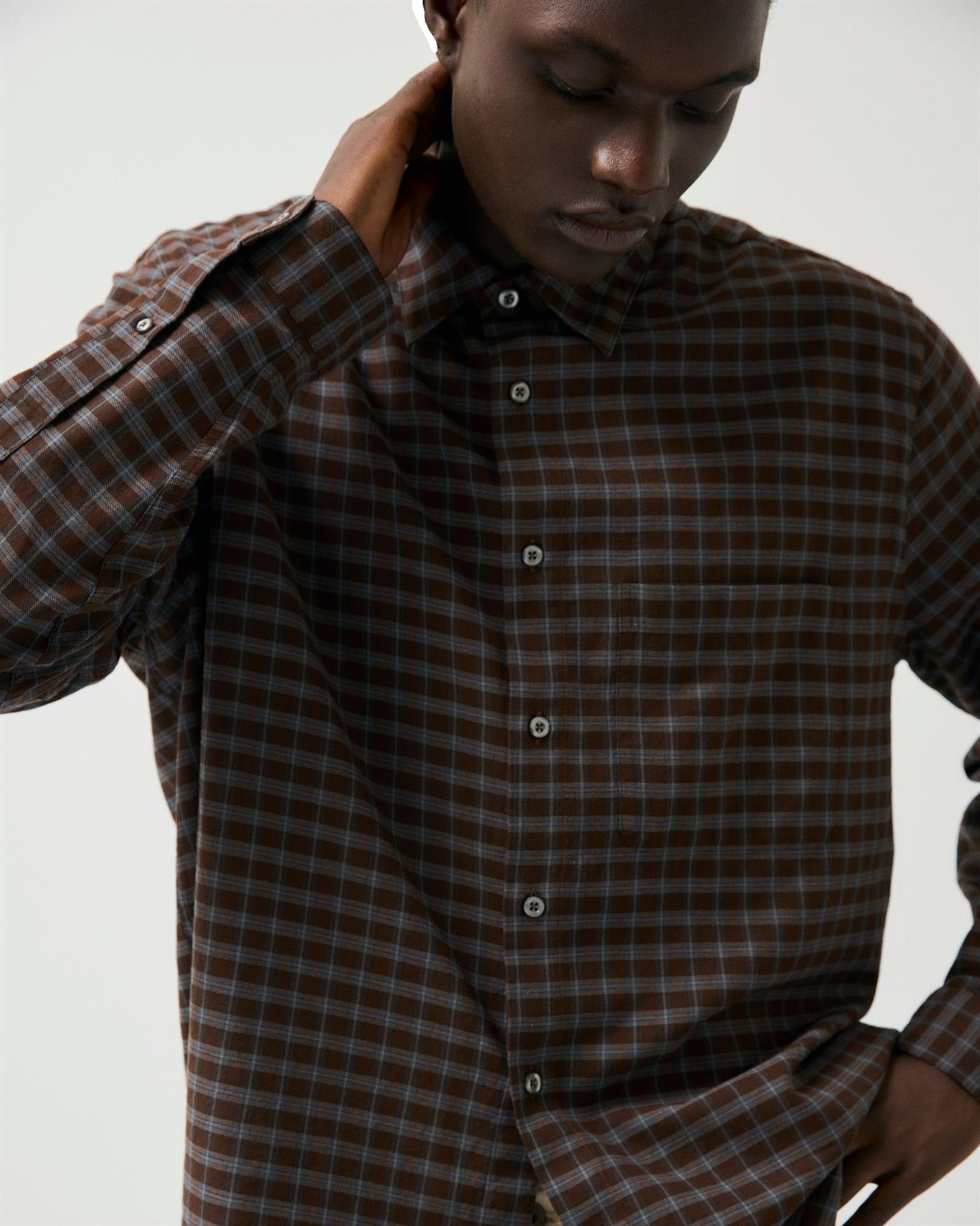 Garment Project Relaxed LS Shirt Skjorte Brun