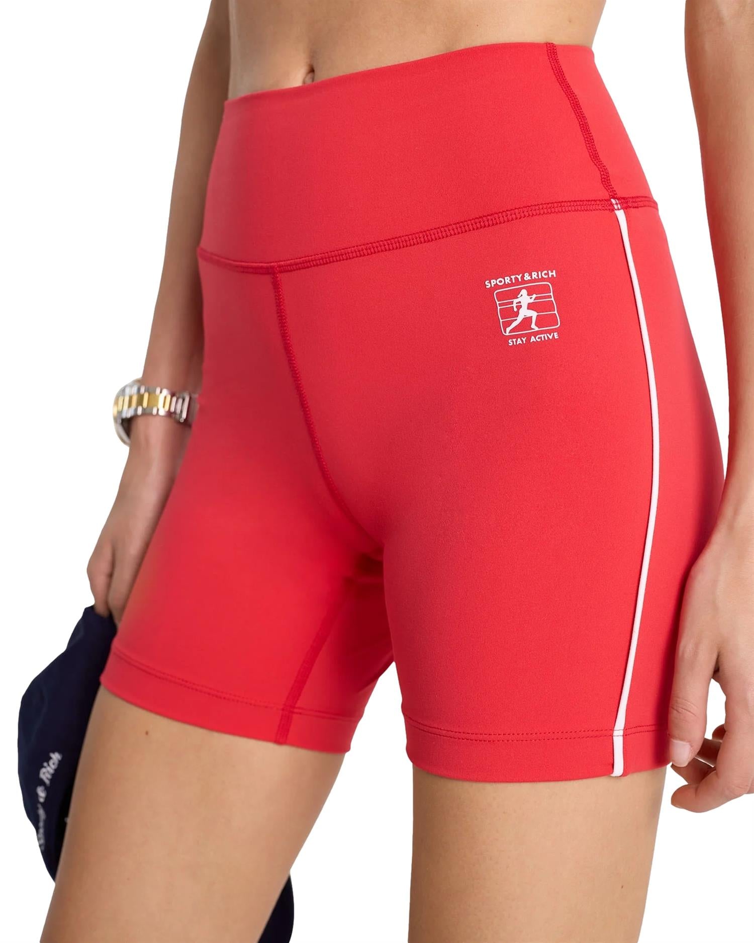 Sporty & Rich Runner Box Biker Short Tights Rød - modostore.no