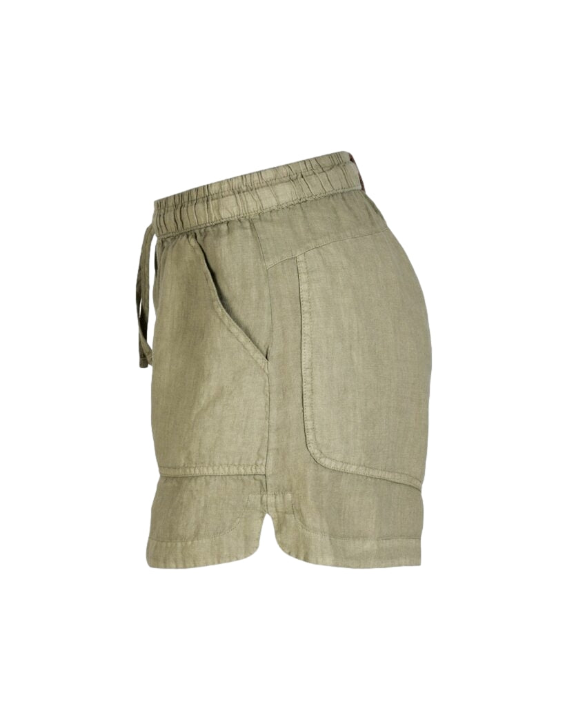 Amundsen Safari Linen Shorts Womens Shorts Militærgrønn - modostore.no