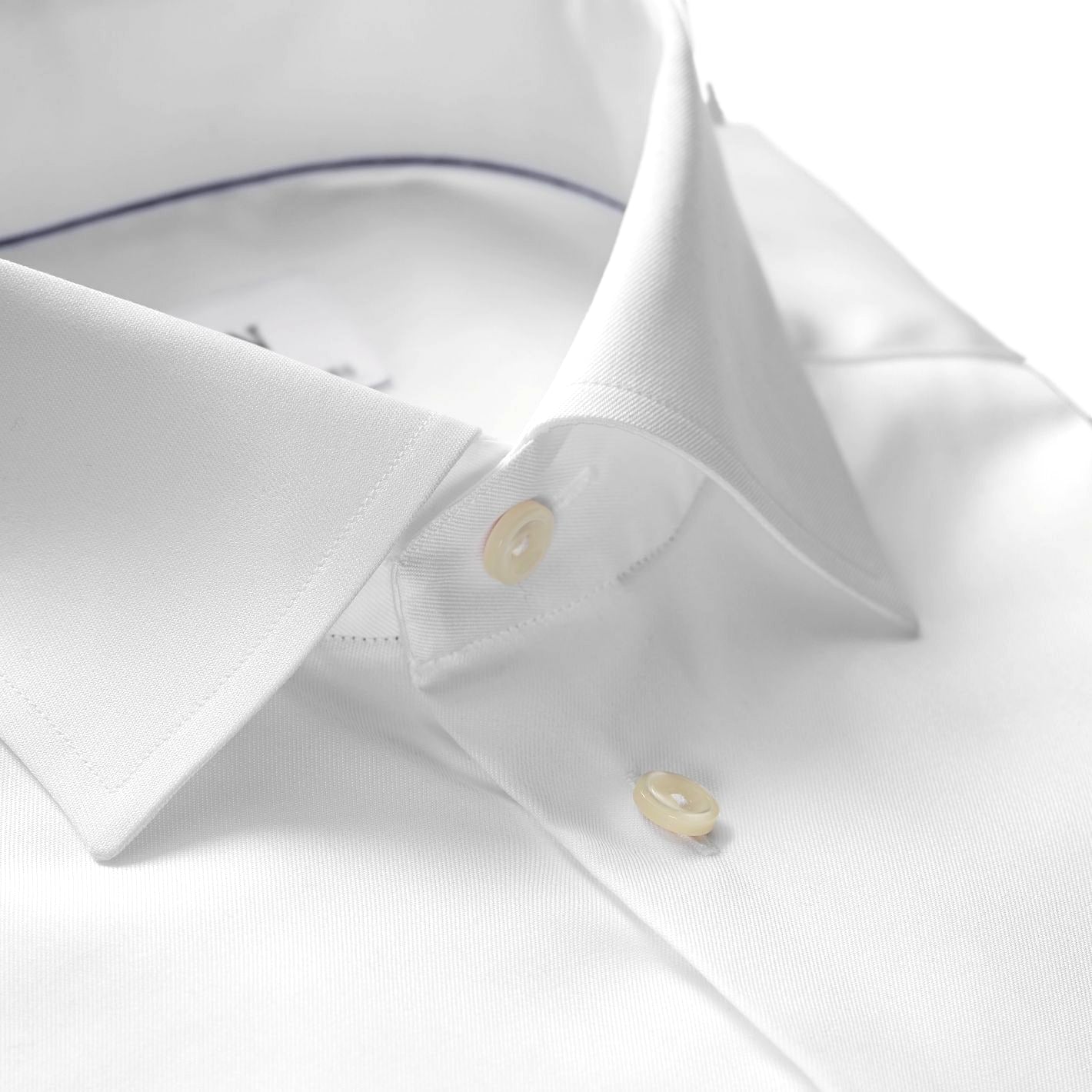 Eton 3000 Slim White Signature Twill Shirt Skjorte Hvit - modostore.no
