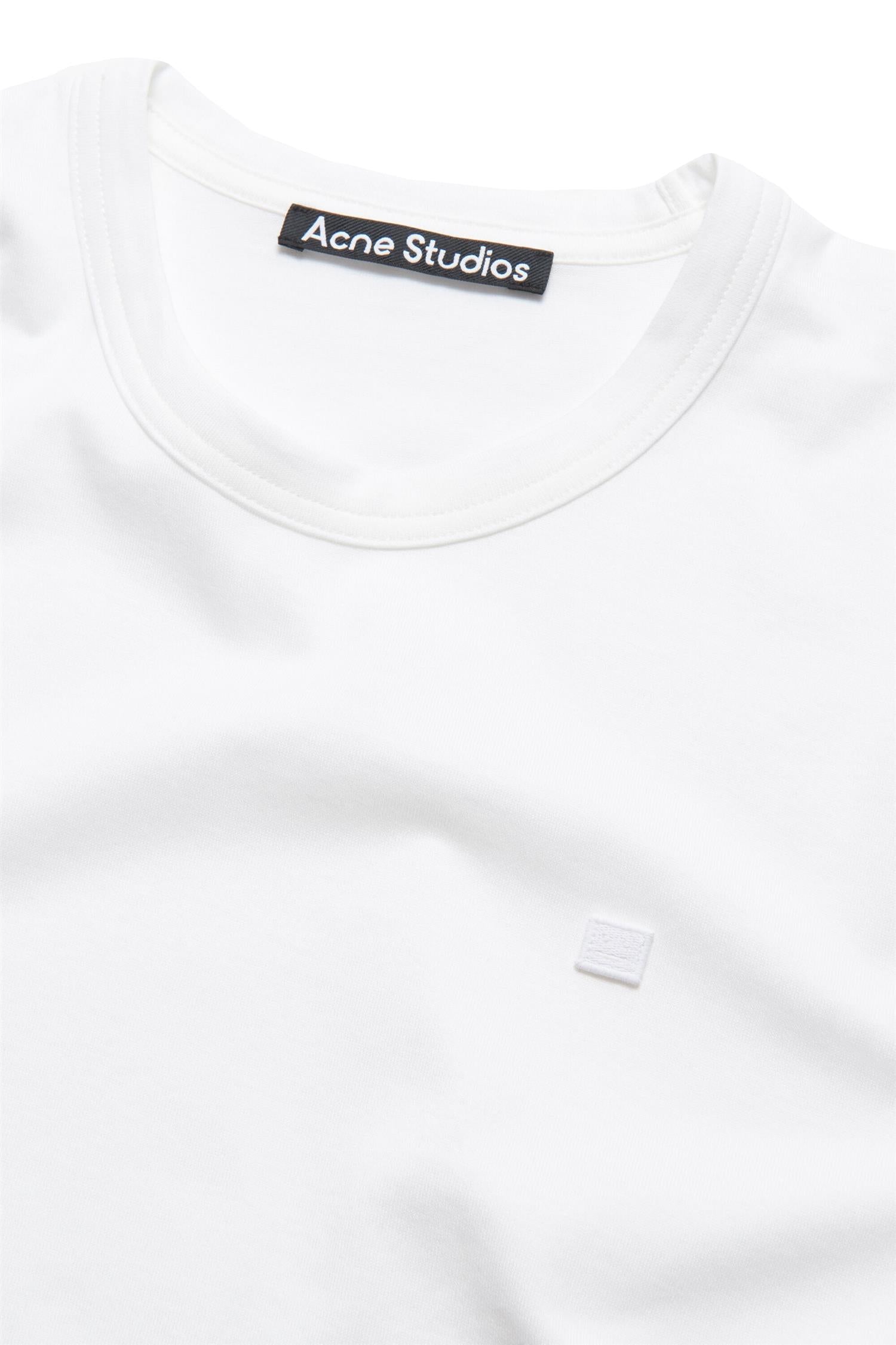 Acne Mini Face Logo T-shirt T-shirt Hvit - modostore.no