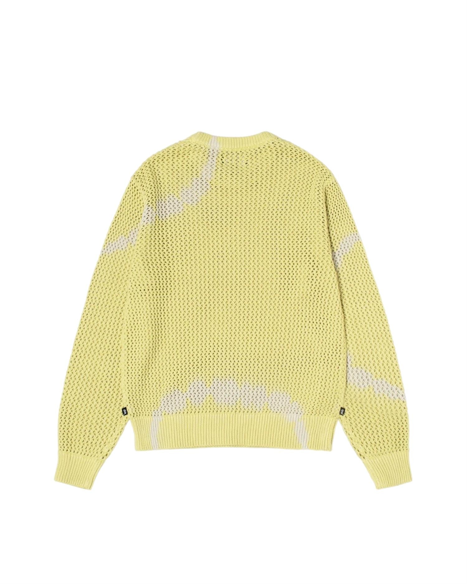 Stussy Pig. Dyed Loose Guage Sweater Genser Gul - modostore.no