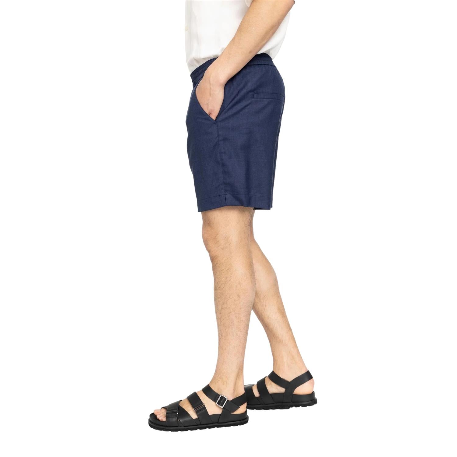 Plain TuriPL Shorts 852 Navy Melange Shorts Marine - modostore.no