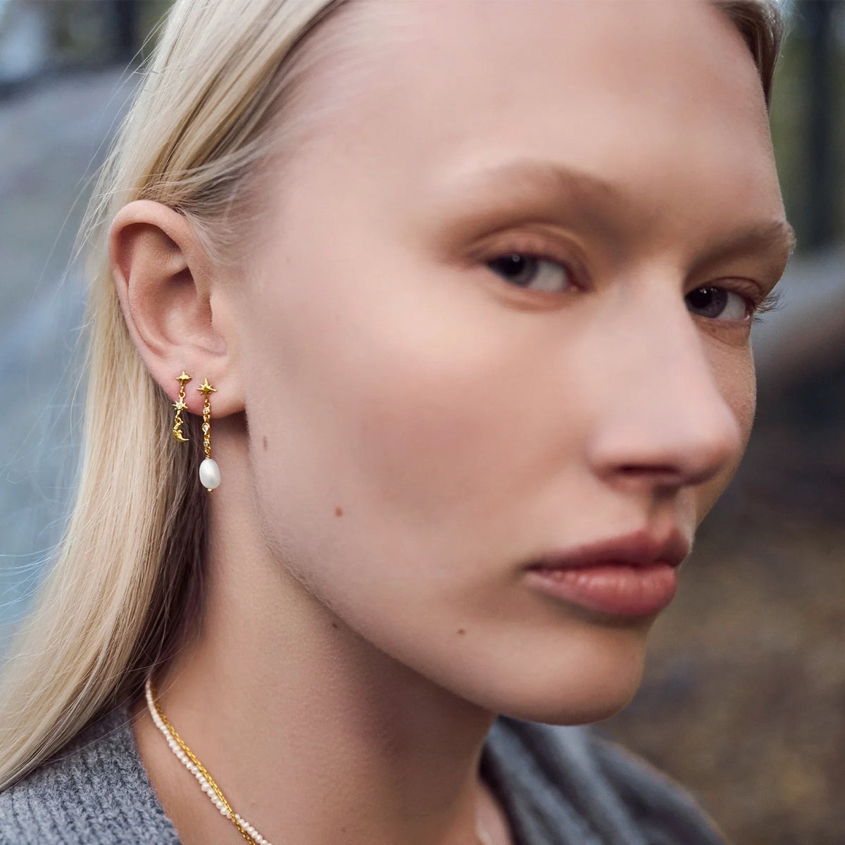 Maanesten Lucian Earrings Øredobber Gull